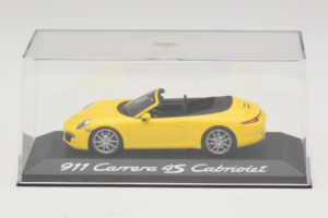 Porsche 911 991 Carrera 4S Cabriolet Geel Minichamps 1:43 WAP0201120C Metaal — afbeelding 4 van 5