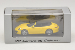 Porsche 911 991 Carrera 4S Cabriolet Geel Minichamps 1:43 WAP0201120C Metaal — afbeelding 5 van 5