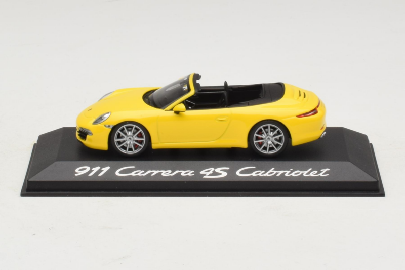 Porsche 911 991 Carrera 4S Cabriolet Geel Minichamps 1:43 WAP0201120C Metaal