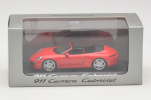 Porsche 911 991 Carrera Cabriolet Rood Minichamps 1:43 WAP0200120C Metaal — afbeelding 4 van 4