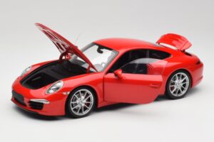 Porsche 911 991 Carrera S Guards Rood Minichamps 1:18 100061020 Metaal — afbeelding 2 van 8