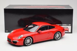 Porsche 911 991 Carrera S Guards Rood Minichamps 1:18 100061020 Metaal — afbeelding 8 van 8
