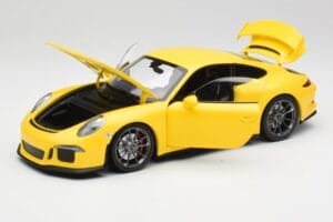 Porsche 911 991 GT3 Racing Geel & Zilveren Wielen Minichamps 1:18 110062722 Metaal — afbeelding 2 van 8