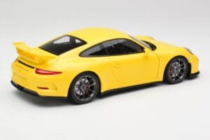 Porsche 911 991 GT3 Racing Geel & Zilveren Wielen Minichamps 1:18 110062722 Metaal — afbeelding 3 van 8