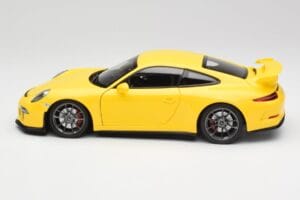 Porsche 911 991 GT3 Racing Geel & Zilveren Wielen Minichamps 1:18 110062722 Metaal — afbeelding 4 van 8