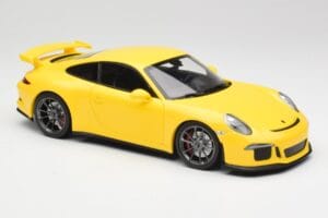 Porsche 911 991 GT3 Racing Geel & Zilveren Wielen Minichamps 1:18 110062722 Metaal — afbeelding 6 van 8