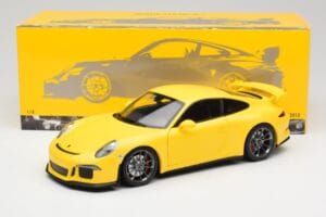 Porsche 911 991 GT3 Racing Geel & Zilveren Wielen Minichamps 1:18 110062722 Metaal — afbeelding 8 van 8