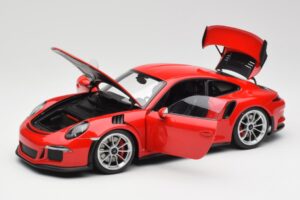 Porsche 911 991 GT3 RS Guards Rood Zilveren Wielen AUTOart 1:18 78165 Metaal — afbeelding 2 van 8