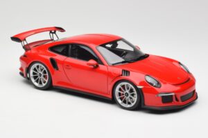Porsche 911 991 GT3 RS Guards Rood Zilveren Wielen AUTOart 1:18 78165 Metaal — afbeelding 6 van 8