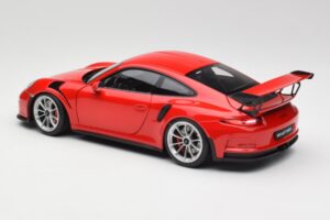 Porsche 911 991 GT3 RS Guards Rood Zilveren Wielen AUTOart 1:18 78165 Metaal — afbeelding 7 van 8