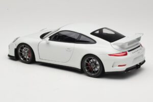 Porsche 911 991 GT3 Wit Met Zilveren Velgen Minichamps 1:18 113062721 Metaal — afbeelding 7 van 8