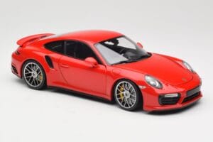 Porsche 911 991 Turbo S Guards Red Minichamps 1:18 110067122 Metaal — afbeelding 6 van 8