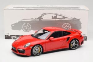 Porsche 911 991 Turbo S Guards Red Minichamps 1:18 110067122 Metaal — afbeelding 8 van 8