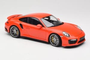 Porsche 911 991 Turbo S Lava Orange Minichamps 1:18 110067120 Metaal — afbeelding 6 van 8