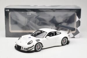 Porsche 911 991.1 GT3 R Wit Met Zilveren Velgen Minichamps 1:18 153166000 Metaal — afbeelding 6 van 6