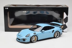 Porsche 911 991.1 GT3 RS Blauw Matte Velgen Minichamps 1:18 153066235 Metaal — afbeelding 6 van 6