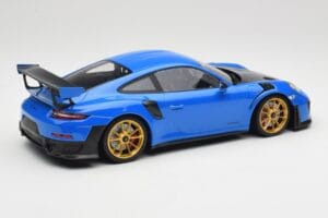 Porsche 911 991.2 GT2 RS Blauw met Gouden Velgen Minichamps 1:18 155068302 Metaal — afbeelding 2 van 6