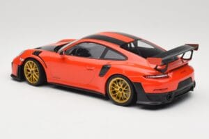 Porsche 911 991.2 GT2 RS Oranje Weissach Package Gouden Velgen Minichamps 1:18 155068305 Metaal — afbeelding 5 van 6