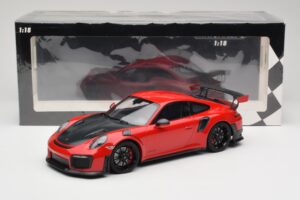 Porsche 911 GT2 RS 991.2 Rood Zwarte Velgen Minichamps 1:18 155968307 Metaal — afbeelding 6 van 6