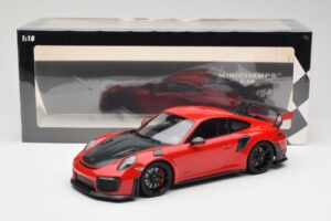 Porsche 911 GT2 RS 991.2 Rood Zwarte Velgen Minichamps 1:18 155068307 Metaal — afbeelding 6 van 6
