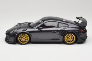 Porsche 911 991.2 GT2 RS Weissach Package Purple Metallic Met Gouden Magnesium Velgen Minichamps 1:18 153068322 Metaal — afbeelding 3 van 6