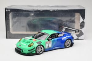 Porsche 911 991.2 GT3 R #4 Falken K. Bachler / M. Ragginger VLN Winner Round 6 2018 Minichamps 1:18 153186994 Metaal — afbeelding 6 van 6