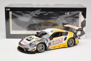 Porsche 911 991.2 GT3 R Rowe Racing #98 N. Muller / R. Dumas / M. Jaminet 24 Hours of Spa 2019 Minichamps 1:18 155196098 Meta — afbeelding 6 van 6