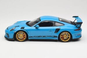 Porsche 911 991.2 GT3 RS Blauw met Gouden Velgen Minichamps 1:18 155068222 Metaal — afbeelding 3 van 6