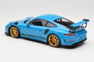 Porsche 911 991.2 GT3 RS Blauw met Gouden Velgen Minichamps 1:18 155068222 Metaal — afbeelding 5 van 6