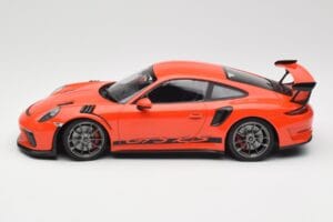 Porsche 911 991.2 GT3 RS Lava Orange & Zilveren Velgen Minichamps 1:18 155068225 Metaal — afbeelding 3 van 6