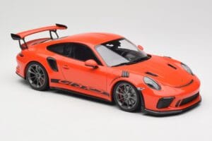 Porsche 911 991.2 GT3 RS Lava Orange & Zilveren Velgen Minichamps 1:18 155068225 Metaal — afbeelding 4 van 6