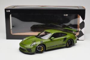 Porsche 911 991.2 GT3 RS Lizard Groen Met Zwarte Velgen Minichamps 1:18 155068233 Metaal — afbeelding 6 van 6