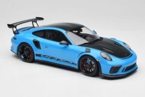 Porsche 911 991.2 GT3 RS Miami Blauw Weissach Package & Zwarte Magnesium Wielen Minichamps 1:18 153068231 Metaal — afbeelding 4 van 6