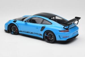 Porsche 911 991.2 GT3 RS Miami Blauw Weissach Package & Zwarte Magnesium Wielen Minichamps 1:18 153068231 Metaal — afbeelding 5 van 6