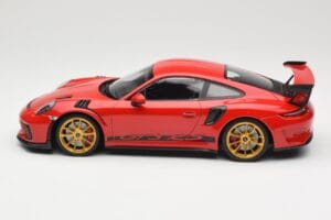 Porsche 911 991.2 GT3 RS Rood met Gouden Velgen Minichamps 1:18 155068220 Metaal — afbeelding 3 van 6