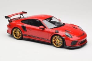 Porsche 911 991.2 GT3 RS Rood met Gouden Velgen Minichamps 1:18 155068220 Metaal — afbeelding 4 van 6