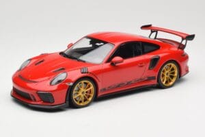 Porsche 911 991.2 GT3 RS Rood met Gouden Velgen Minichamps 1:18 155068220 Metaal