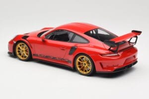 Porsche 911 991.2 GT3 RS Rood met Gouden Velgen Minichamps 1:18 155068220 Metaal — afbeelding 5 van 6