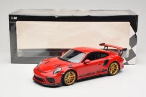 Porsche 911 991.2 GT3 RS Rood met Gouden Velgen Minichamps 1:18 155068220 Metaal — afbeelding 6 van 6