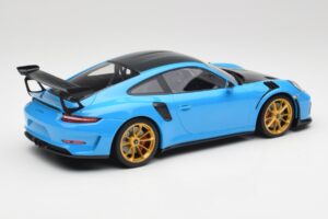 Porsche 911 991.2 GT3 RS Weissach Package Blauw & Gouden Wielen Minichamps 1:18 153068232 Metaal — afbeelding 2 van 6