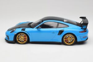 Porsche 911 991.2 GT3 RS Weissach Package Blauw & Gouden Wielen Minichamps 1:18 153068232 Metaal — afbeelding 3 van 6