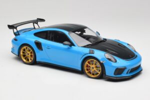 Porsche 911 991.2 GT3 RS Weissach Package Blauw & Gouden Wielen Minichamps 1:18 153068232 Metaal — afbeelding 4 van 6
