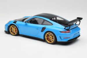 Porsche 911 991.2 GT3 RS Weissach Package Blauw & Gouden Wielen Minichamps 1:18 153068232 Metaal — afbeelding 5 van 6