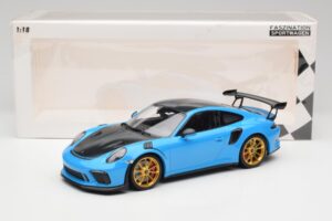 Porsche 911 991.2 GT3 RS Weissach Package Blauw & Gouden Wielen Minichamps 1:18 153068232 Metaal — afbeelding 6 van 6