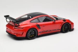 Porsche 911 991.2 GT3 RS Weissach Package Guards Red Zwarte Velgen Minichamps 1:18 153068223 Metaal — afbeelding 2 van 6