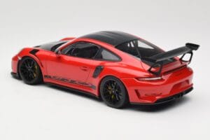 Porsche 911 991.2 GT3 RS Weissach Package Guards Red Zwarte Velgen Minichamps 1:18 153068223 Metaal — afbeelding 5 van 6