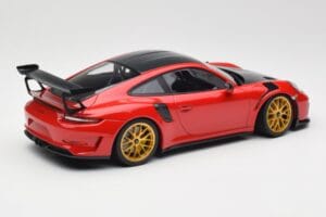 Porsche 911 991.2 GT3 RS Weissach Package Guards Red Gouden Magnesium Velgen Minichamps 1:18 153068236 Metaal — afbeelding 2 van 6