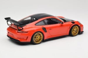 Porsche 911 991.2 GT3 RS Weissach Package Lava Orange Gouden Magnesium Velgen Minichamps 1:18 153068227 Metaal — afbeelding 2 van 6