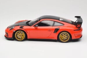 Porsche 911 991.2 GT3 RS Weissach Package Lava Orange Gouden Magnesium Velgen Minichamps 1:18 153068227 Metaal — afbeelding 3 van 6