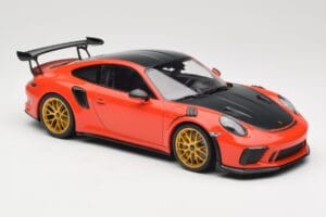 Porsche 911 991.2 GT3 RS Weissach Package Lava Orange Gouden Magnesium Velgen Minichamps 1:18 153068227 Metaal — afbeelding 4 van 6
